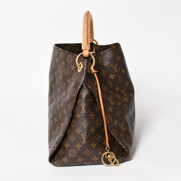 極美品 LOUIS VUITTON ルイヴィトン アーツィーMM ショルダーバッグ M40249 モノグラム PVC レザー ゴールド金具 中古 4a005794