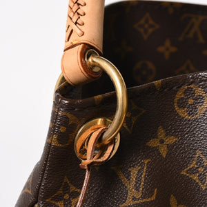極美品 LOUIS VUITTON ルイヴィトン アーツィーMM ショルダーバッグ M40249 モノグラム PVC レザー ゴールド金具 中古 4a005794