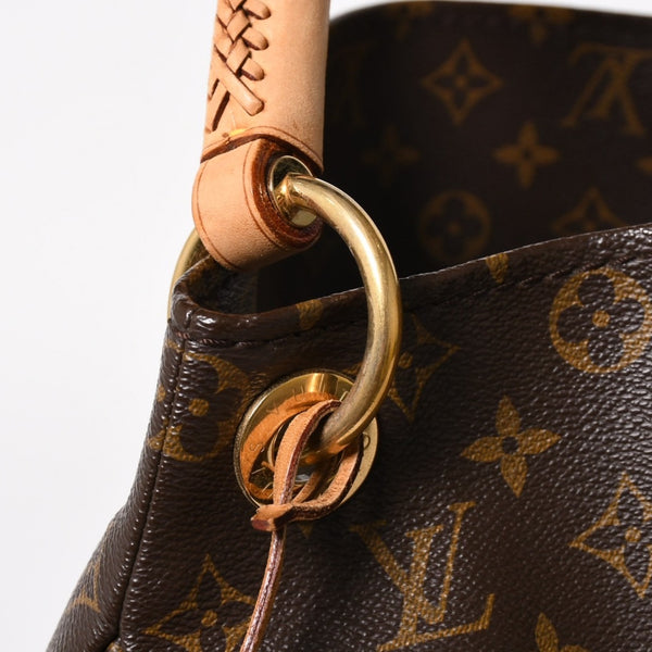 極美品 LOUIS VUITTON ルイヴィトン アーツィーMM ショルダーバッグ M40249 モノグラム PVC レザー ゴールド金具 中古 4a005794