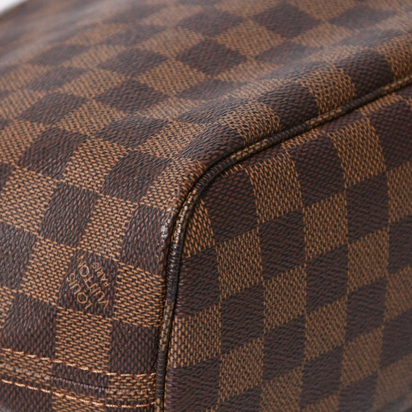 極美品 LOUIS VUITTON ルイヴィトン ネヴァーフルPM ハンドバッグ N41359 ダミエエベヌキャンバス ブラウン VI1099 ゴールド金具 中古 4a005793