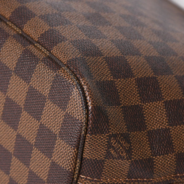 極美品 LOUIS VUITTON ルイヴィトン ネヴァーフルPM ハンドバッグ N41359 ダミエエベヌキャンバス ブラウン VI1099 ゴールド金具 中古 4a005793