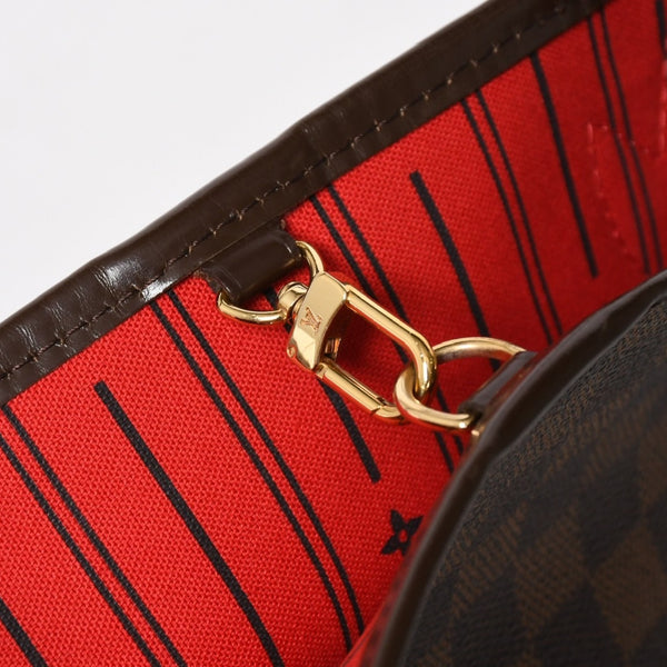 極美品 LOUIS VUITTON ルイヴィトン ネヴァーフルPM ハンドバッグ N41359 ダミエエベヌキャンバス ブラウン VI1099 ゴールド金具 中古 4a005793