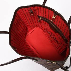 極美品 LOUIS VUITTON ルイヴィトン ネヴァーフルPM ハンドバッグ N41359 ダミエエベヌキャンバス ブラウン VI1099 ゴールド金具 中古 4a005793