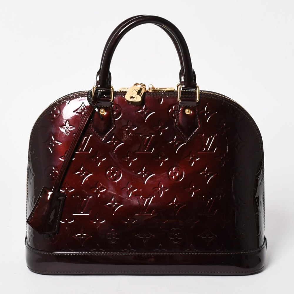 極美品 LOUIS VUITTON ルイヴィトン アルマPM アマラント ワインレッド ハンドバッグ M91611 ゴールド金具 中古 4a005796