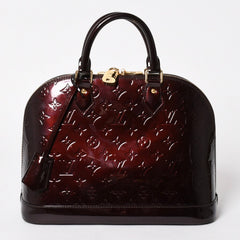 極美品 LOUIS VUITTON ルイヴィトン アルマPM アマラント ワインレッド ハンドバッグ M91611 ゴールド金具 中古 4a005796