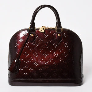極美品 LOUIS VUITTON ルイヴィトン アルマPM アマラント ワインレッド ハンドバッグ M91611 ゴールド金具 中古 4a005796