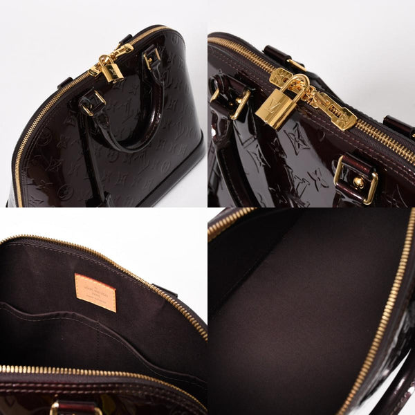 極美品 LOUIS VUITTON ルイヴィトン アルマPM アマラント ワインレッド ハンドバッグ M91611 ゴールド金具 中古 4a005796