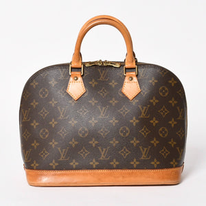 LOUIS VUITTON ルイヴィトン モノグラム アルマPM ハンドバッグ M51130 ショルダー 2WAY PVC ゴールド金具 良品 中古 4a005817