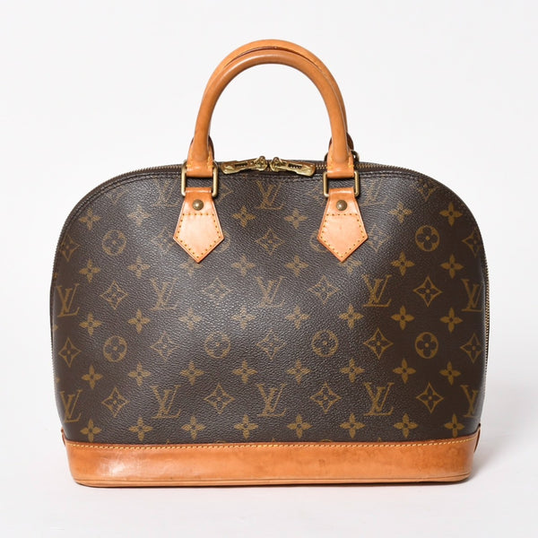 LOUIS VUITTON ルイヴィトン モノグラム アルマPM ハンドバッグ M51130 ショルダー 2WAY PVC ゴールド金具 良品 中古 4a005817
