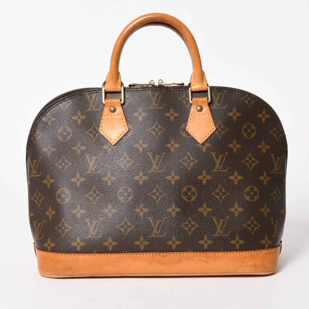 LOUIS VUITTON ルイヴィトン モノグラム アルマPM ハンドバッグ M51130 ショルダー 2WAY PVC ゴールド金具 良品 中古 4a005817