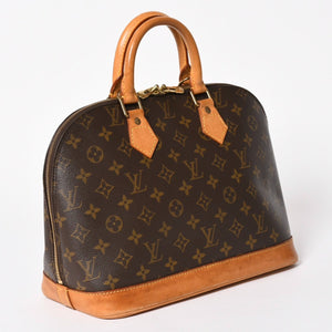 LOUIS VUITTON ルイヴィトン モノグラム アルマPM ハンドバッグ M51130 ショルダー 2WAY PVC ゴールド金具 良品 中古 4a005817