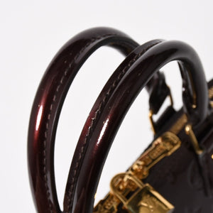 極美品 LOUIS VUITTON ルイヴィトン アルマPM アマラント ワインレッド ハンドバッグ M91611 ゴールド金具 中古 4a005796