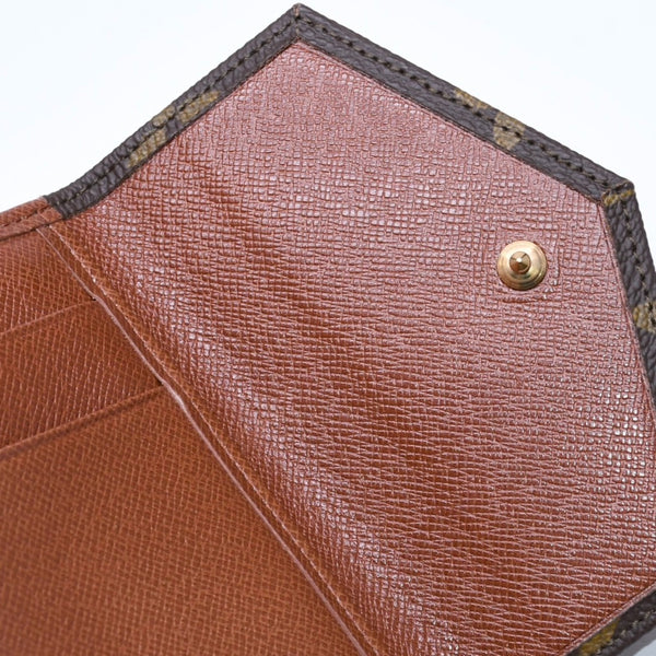 極美品 LOUIS VUITTON ルイヴィトン 財布 ポルトモネビエカルトクレディ M61660 モノグラム Wホック ゴールド金具 中古 4a005798