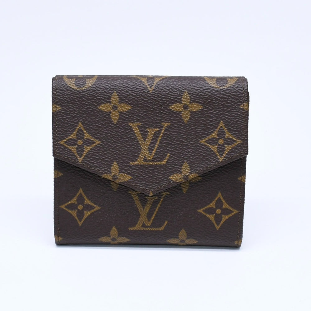 極美品 LOUIS VUITTON ルイヴィトン 財布 ポルトモネビエカルトクレディ M61660 モノグラム Wホック ゴールド金具 中古 4a005798