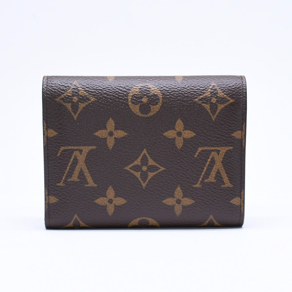 極美品 LOUIS VUITTON ルイヴィトン ポルトフォイユ ヴィクトリーヌ M41938 三つ折り財布 モノグラム ブラウン フューシャ中古 4a005799