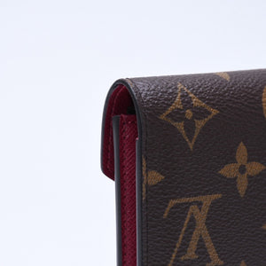 極美品 LOUIS VUITTON ルイヴィトン ポルトフォイユ ヴィクトリーヌ M41938 三つ折り財布 モノグラム ブラウン フューシャ中古 4a005799