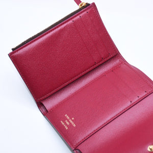 極美品 LOUIS VUITTON ルイヴィトン ポルトフォイユ ヴィクトリーヌ M41938 三つ折り財布 モノグラム ブラウン フューシャ中古 4a005799