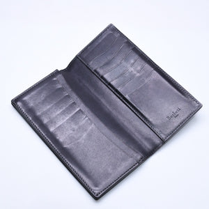 極美品 Berluti ベルルッティ セコイヤカリグラフィ 長財布 ウォレット レザー ネイビー ブルー 中古 4a005800