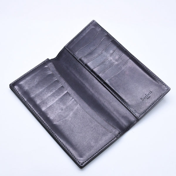 極美品 Berluti ベルルッティ セコイヤカリグラフィ 長財布 ウォレット レザー ネイビー ブルー 中古 4a005800