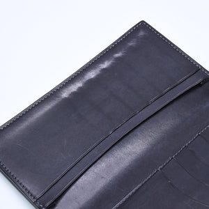極美品 Berluti ベルルッティ セコイヤカリグラフィ 長財布 ウォレット レザー ネイビー ブルー 中古 4a005800