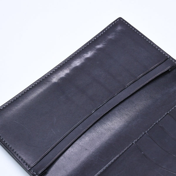極美品 Berluti ベルルッティ セコイヤカリグラフィ 長財布 ウォレット レザー ネイビー ブルー 中古 4a005800