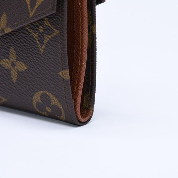 極美品 LOUIS VUITTON ルイヴィトン 財布 ポルトモネビエカルトクレディ M61660 モノグラム Wホック ゴールド金具 中古 4a005798