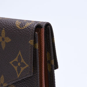 極美品 LOUIS VUITTON ルイヴィトン 財布 ポルトモネビエカルトクレディ M61660 モノグラム Wホック ゴールド金具 中古 4a005798