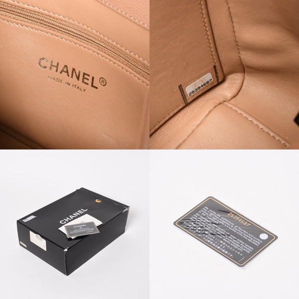 極美品 CHANEL シャネル ビジネスアフィニティ チェーンショルダーバッグ 25番台 ココマーク A93607 キャビアスキン ゴールド金具 中古 4a005875