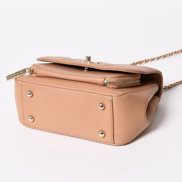 極美品 CHANEL シャネル ビジネスアフィニティ チェーンショルダーバッグ 25番台 ココマーク A93607 キャビアスキン ゴールド金具 中古 4a005875