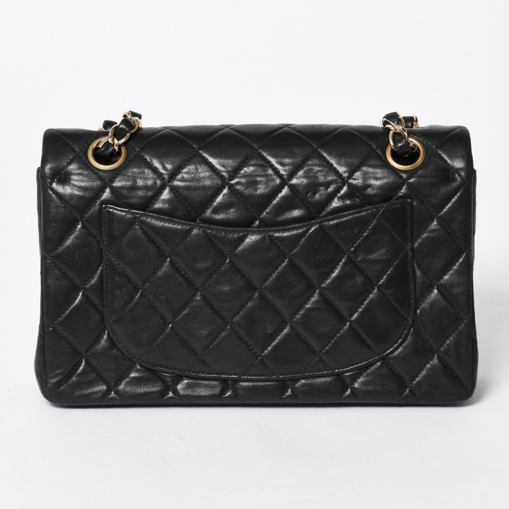 CHANEL 新型 シャネル マトラッセ23 Wフラップ Wチェーンショルダーバッグ A2500 7番台 ココマーク ラムスキン ブラック 美品 中古 4a005888