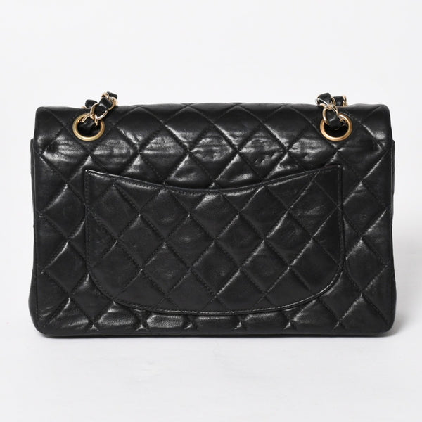 CHANEL 新型 シャネル マトラッセ23 Wフラップ Wチェーンショルダーバッグ A2500 7番台 ココマーク ラムスキン ブラック 美品 中古 4a005888