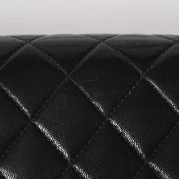 CHANEL 新型 シャネル マトラッセ23 Wフラップ Wチェーンショルダーバッグ A2500 7番台 ココマーク ラムスキン ブラック 美品 中古 4a005888