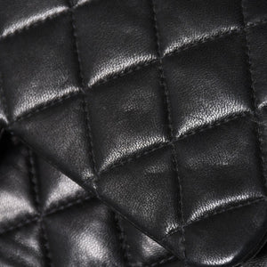 CHANEL 新型 シャネル マトラッセ23 Wフラップ Wチェーンショルダーバッグ A2500 7番台 ココマーク ラムスキン ブラック 美品 中古 4a005888