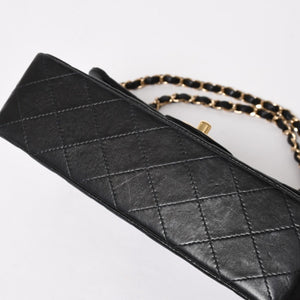 CHANEL 新型 シャネル マトラッセ23 Wフラップ Wチェーンショルダーバッグ A2500 7番台 ココマーク ラムスキン ブラック 美品 中古 4a005888