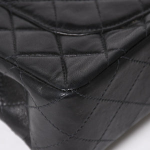 CHANEL 新型 シャネル マトラッセ23 Wフラップ Wチェーンショルダーバッグ A2500 7番台 ココマーク ラムスキン ブラック 美品 中古 4a005888