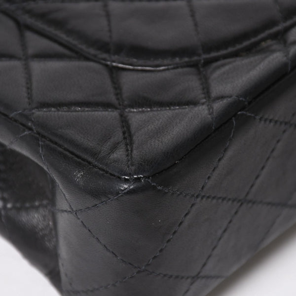 CHANEL 新型 シャネル マトラッセ23 Wフラップ Wチェーンショルダーバッグ A2500 7番台 ココマーク ラムスキン ブラック 美品 中古 4a005888
