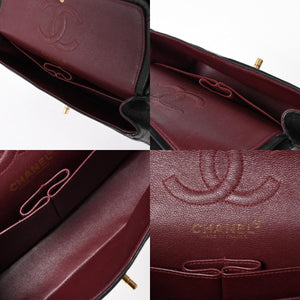 CHANEL 新型 シャネル マトラッセ23 Wフラップ Wチェーンショルダーバッグ A2500 7番台 ココマーク ラムスキン ブラック 美品 中古 4a005888
