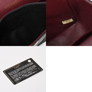 CHANEL 新型 シャネル マトラッセ23 Wフラップ Wチェーンショルダーバッグ A2500 7番台 ココマーク ラムスキン ブラック 美品 中古 4a005888