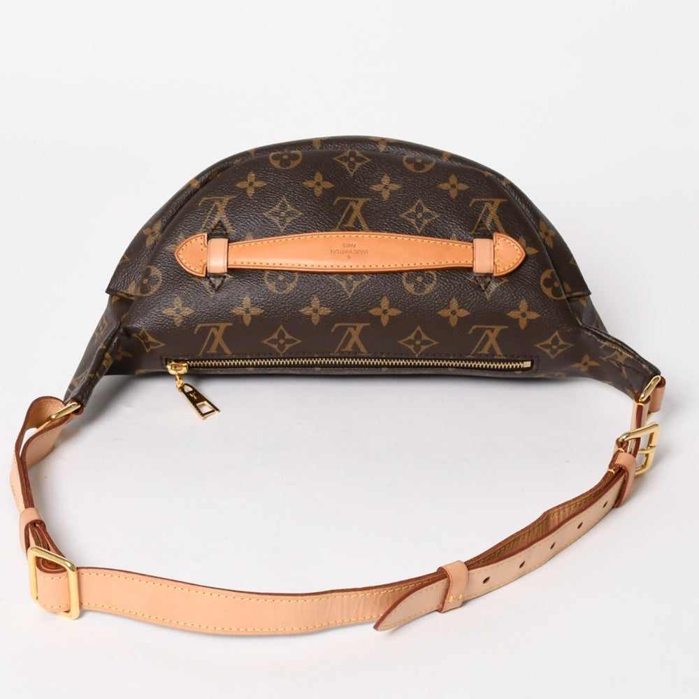 極美品 LOUIS VUITTON ルイ ヴィトン バムバッグ ショルダーバッグ M43644 ブラウン モノグラムキャンバス レザー ゴールド金具 中古 4a005806