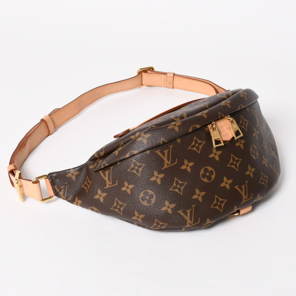 極美品 LOUIS VUITTON ルイ ヴィトン バムバッグ ショルダーバッグ M43644 ブラウン モノグラムキャンバス レザー ゴールド金具 中古 4a005806