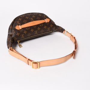 極美品 LOUIS VUITTON ルイ ヴィトン バムバッグ ショルダーバッグ M43644 ブラウン モノグラムキャンバス レザー ゴールド金具 中古 4a005806