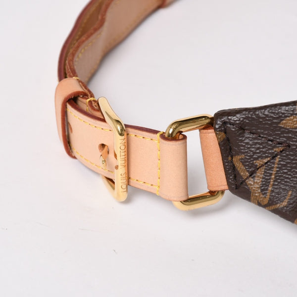 極美品 LOUIS VUITTON ルイ ヴィトン バムバッグ ショルダーバッグ M43644 ブラウン モノグラムキャンバス レザー ゴールド金具 中古 4a005806