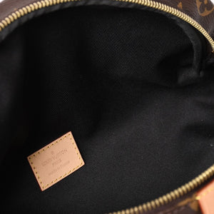 極美品 LOUIS VUITTON ルイ ヴィトン バムバッグ ショルダーバッグ M43644 ブラウン モノグラムキャンバス レザー ゴールド金具 中古 4a005806