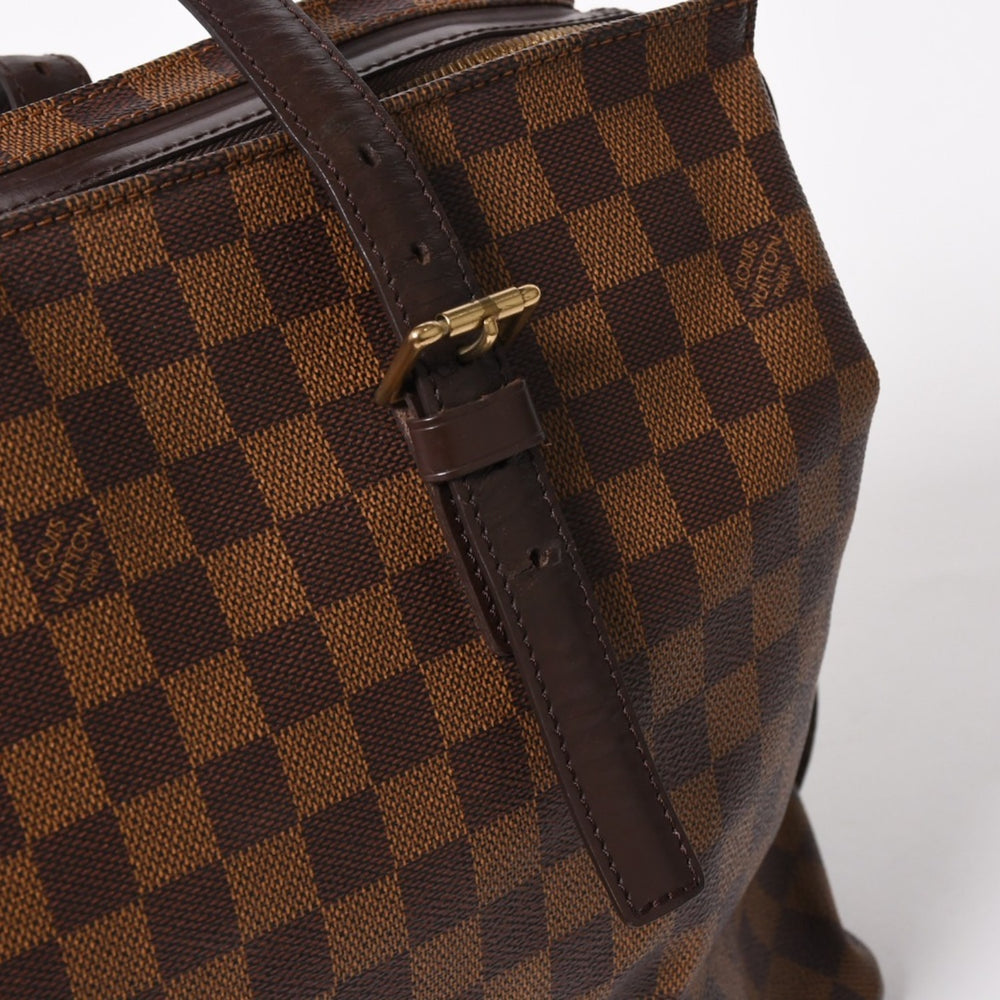 LOUIS VUITTON ルイヴィトン チェルシー トートバッグ N51119 ダミエエベヌキャンバス ブラウン ゴールド金具 美品 中古 4a005825