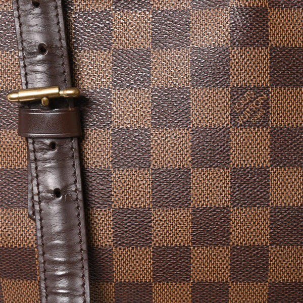 LOUIS VUITTON ルイヴィトン チェルシー トートバッグ N51119 ダミエエベヌキャンバス ブラウン ゴールド金具 美品 中古 4a005825