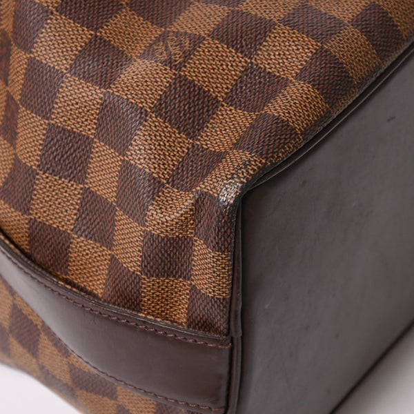 LOUIS VUITTON ルイヴィトン チェルシー トートバッグ N51119 ダミエエベヌキャンバス ブラウン ゴールド金具 美品 中古 4a005825