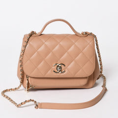 極美品 CHANEL シャネル ビジネスアフィニティ チェーンショルダーバッグ 25番台 ココマーク A93607 キャビアスキン ゴールド金具 中古 4a005875