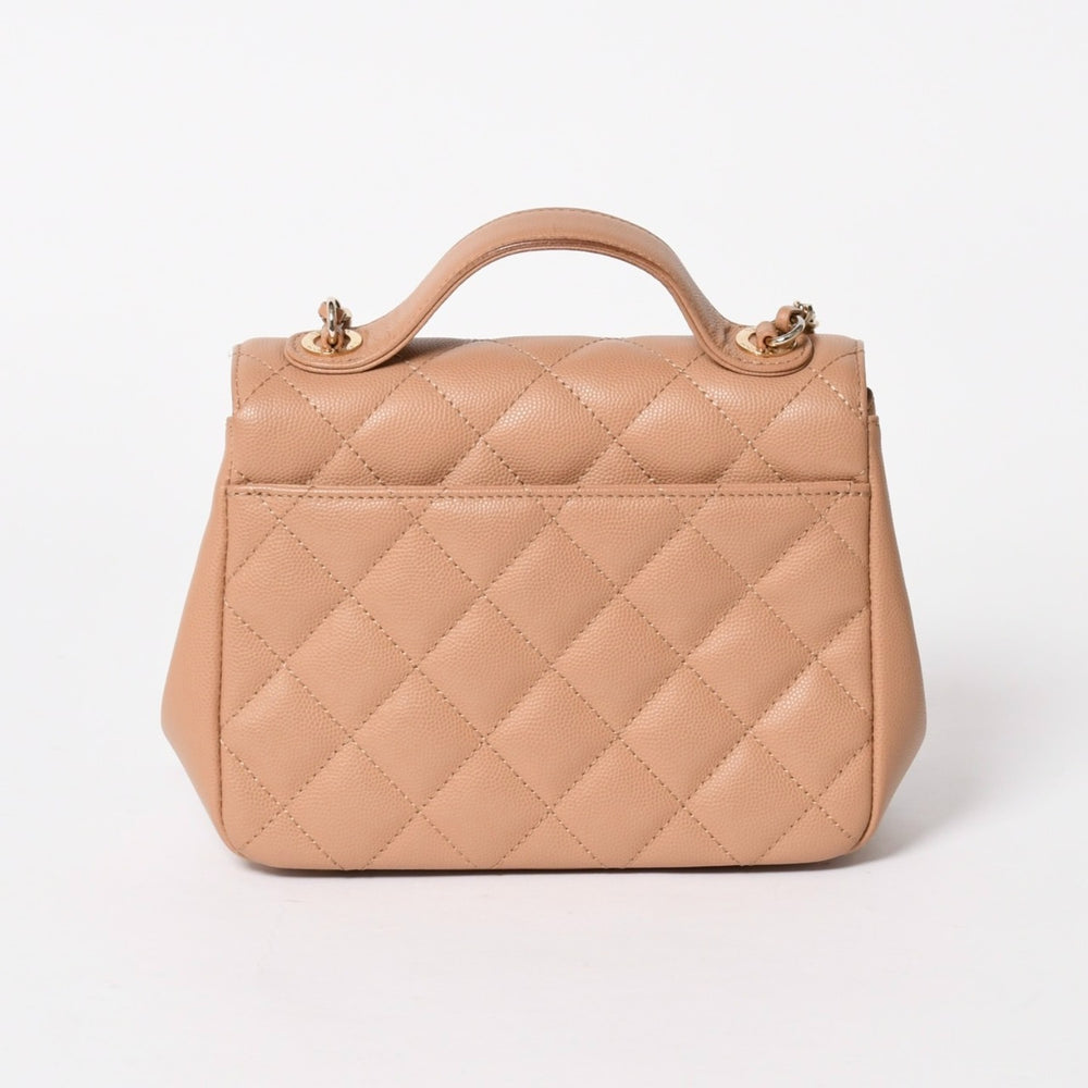 極美品 CHANEL シャネル ビジネスアフィニティ チェーンショルダーバッグ 25番台 ココマーク A93607 キャビアスキン ゴールド金具 中古 4a005875