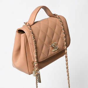極美品 CHANEL シャネル ビジネスアフィニティ チェーンショルダーバッグ 25番台 ココマーク A93607 キャビアスキン ゴールド金具 中古 4a005875