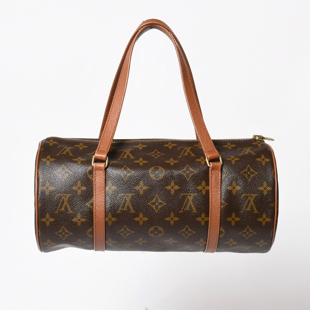 極美品 LOUIS VUITTON ルイヴィトン パピヨン30 GM ハンドバッグ M51365 モノグラム ゴールド金具 筒型 中古 4a005807